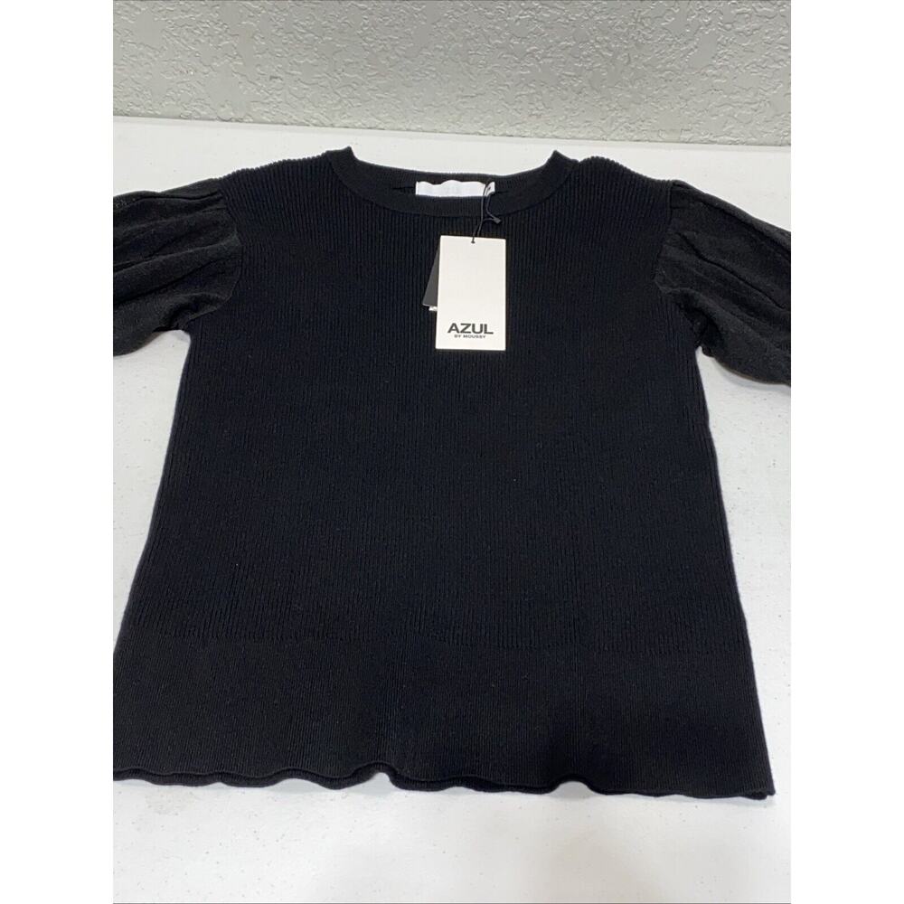 Azul by Moussy Women’s Knit Sweater Lot Of 3 Puffy Shoulder Short Sleeve NEW Med - Picture 14 of 16